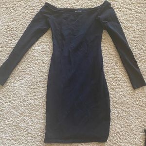 Fitted back off the shoulder dress